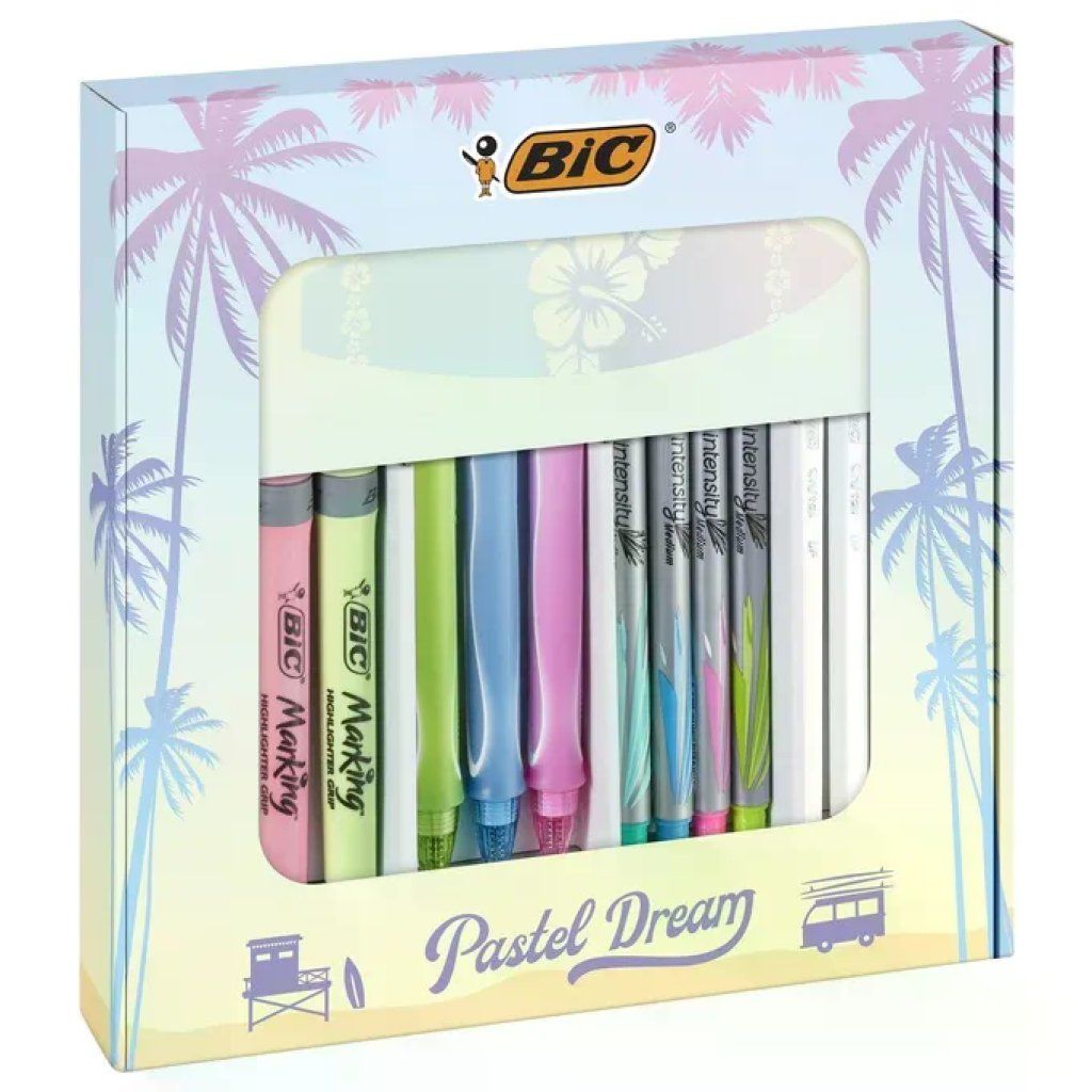 BIC My Pastel Dream – Set da 16 strumenti di scrittura