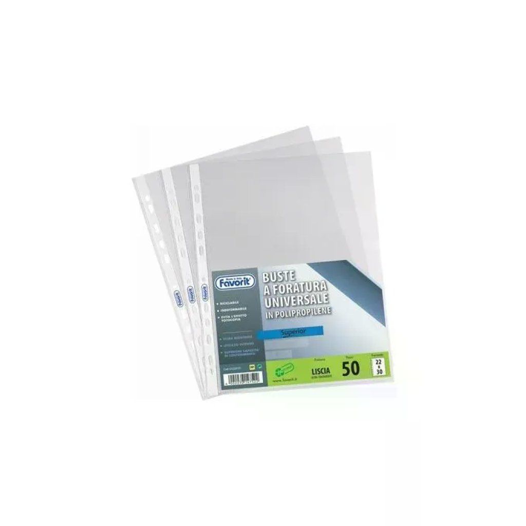 Favorit Superior 308108 – Buste perforate A3, 42 × 30 cm, conf. 10 Favorit Superior 308108 – Buste perforate A3, 42 × 30 cm, conf. 10