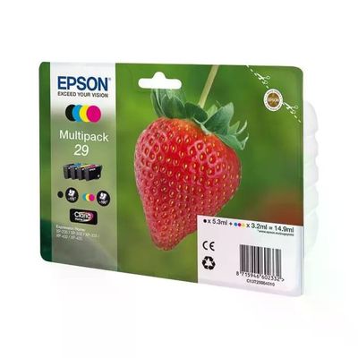 Epson Strawberry 29 C13T29864010 Multipack Cartucce Originali Nero e Colori Epson Strawberry 29 C13T29864010 Multipack Cartucce Originali Nero e Colori