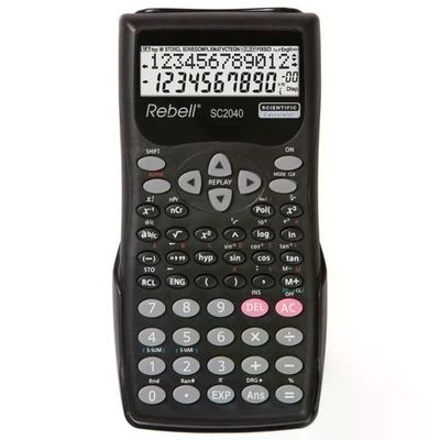 Rebell SC2040 Calcolatrice Scientifica Tascabile, 240 Funzioni, Display LCD a 2 Righe, 12 Cifre, Nero Rebell SC2040 Calcolatrice Scientifica Tascabile, 240 Funzioni, Display LCD a 2 Righe, 12 Cifre, Nero