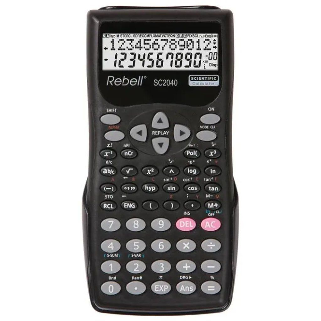 Rebell SC2040 Calcolatrice Scientifica Tascabile, 240 Funzioni, Display LCD a 2 Righe, Nero Rebell SC2040 Calcolatrice Scientifica Tascabile, 240 Funzioni, Display LCD a 2 Righe, Nero