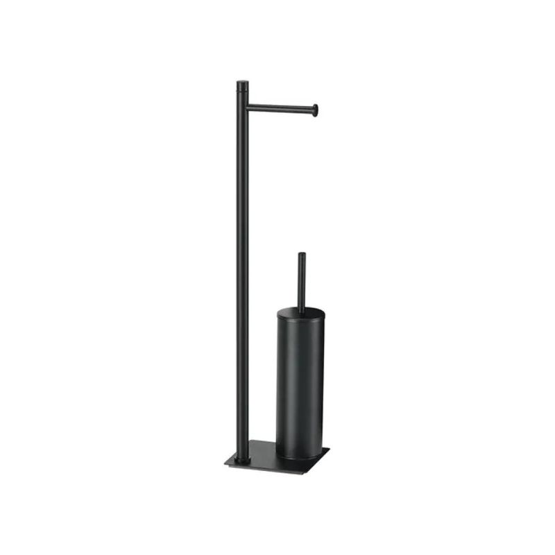 Gedy Tania TA3214 Colonna WC con Portarotolo e Portascopino Nero Opaco