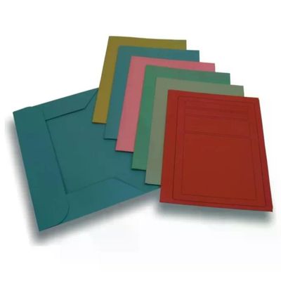 Brefiocart Cartelline a 3 Lembi in Manilla Azzurra, Confezione da 50