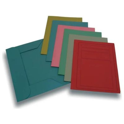 Brefiocart Cartelline a 3 Lembi in Cartoncino Manilla Azzurro, Formato 25 x 33 cm, Confezione da 50