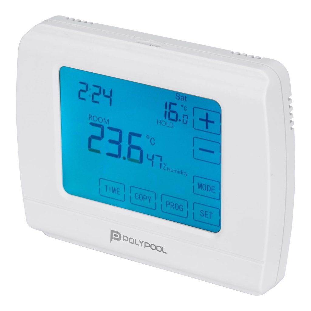 Poly Pool Cronotermostato Digitale Touch Screen Bianco Poly Pool Cronotermostato Digitale Touch Screen Bianco