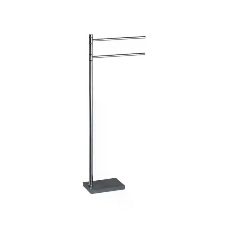 Gedy TA3108 Tania Piantana Asciugamani a 2 Bracci in Acciaio Inox Grigio