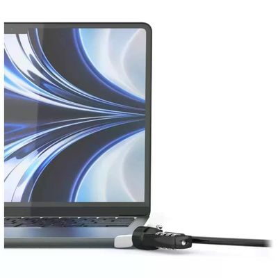 Compulocks MBALDG04CL Adattatore di Sicurezza per MacBook Air M2 con Cavo di Sicurezza a Combinazione Argento