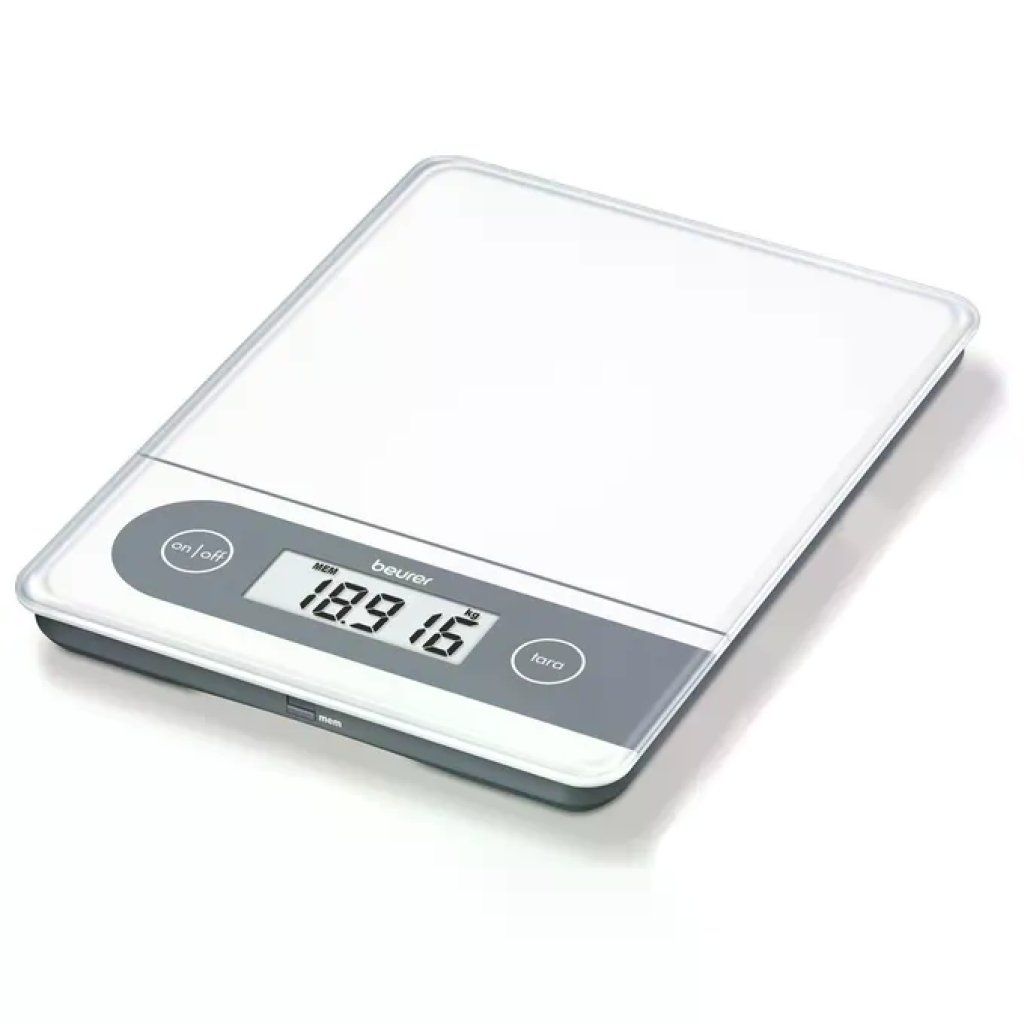 Beurer KS 59 XXL Bilancia da Cucina Digitale 20 Kg precisione 1 g display LCD funzione memoria colore