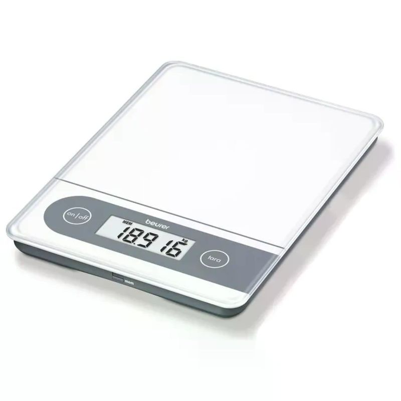 Beurer KS 59 XXL Bilancia da Cucina Digitale 20 Kg precisione 1 g display LCD funzione memoria colore