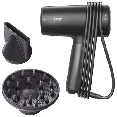 Braun HD4.1 BRHD410E Asciugacapelli 2200 W con Funzione Ionica, Nero