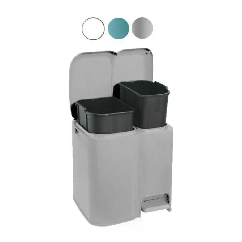 Tontarelli 810520510D Patty 2 Pattumiera Differenziata a pedale 2 secchi 21 L colore Grigio Tontarelli 810520510D Patty 2 Pattumiera Differenziata a pedale 2 secchi 21 L colore Grigio