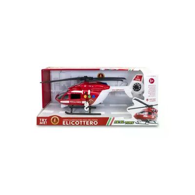 RE.EL TOYS Elicottero Radiocomandato Vigili del Fuoco, 35 cm