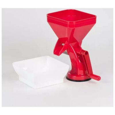 Rigamonti 93 Master Passapomodoro Manuale con Vaschetta e Ventosa, Rosso