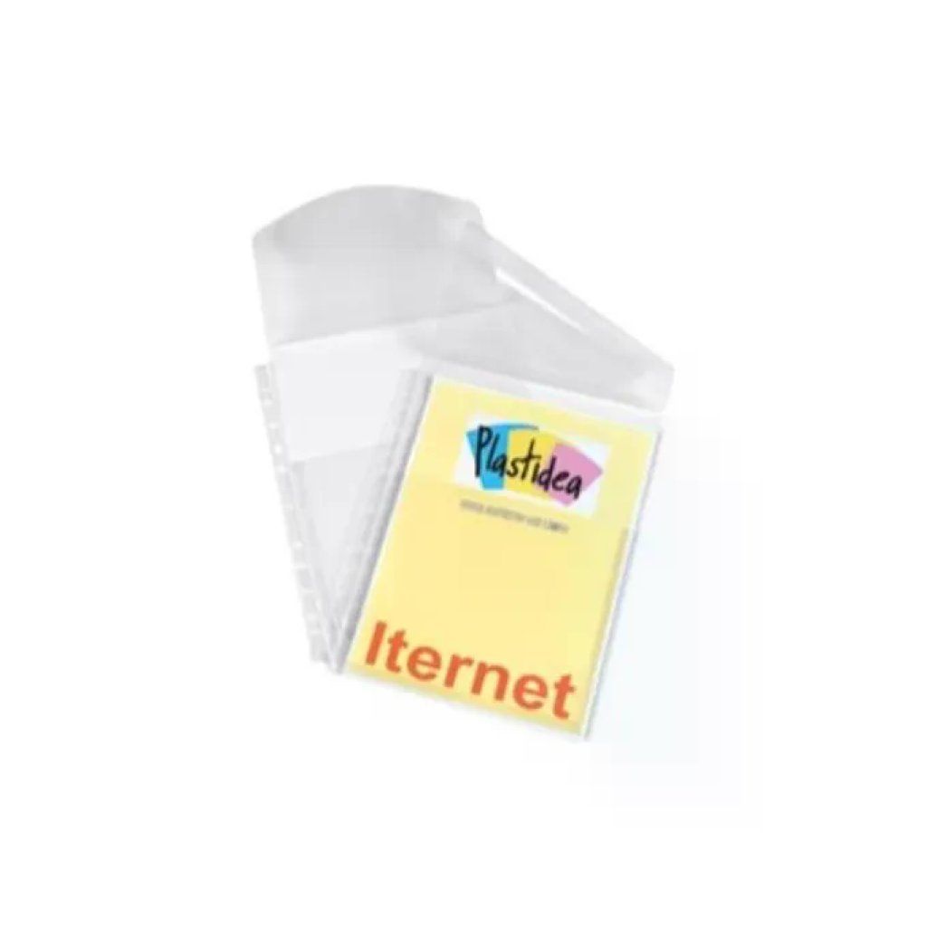 Plastidea 7003 – Buste portadocumenti A4 a soffietto, 22 × 30 cm, PP trasparente, conf. 10