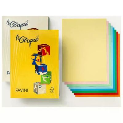 CARTOTECNICA FAVINI Favini Le Cirque – Risma di carta colorata A4, 80 g/m², 500 fogli, colori forti