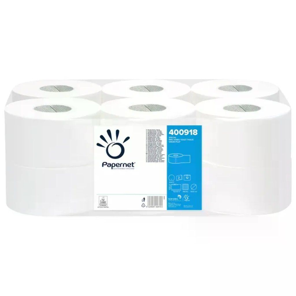 Papernet 400918 Carta igienica Mini Jumbo, 2 veli, 152 m, 12 rotoli