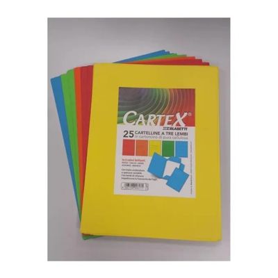 Blasetti Cartex – 25 cartelline a 3 lembi, gialle, 25 × 33,5 cm Blasetti Cartex – 25 cartelline a 3 lembi, gialle, 25 × 33,5 cm