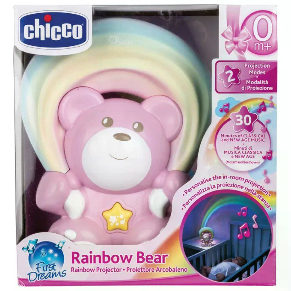 Chicco Orsetto Arcobaleno Rosa – Proiettore per la Nanna