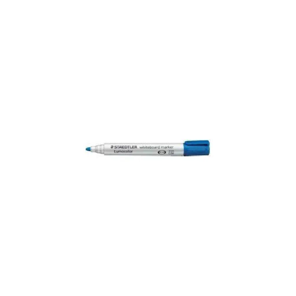 STAEDTLER Lumocolor 351 Pennarello Blu per Lavagna Bianca, Punta Tonda 2 mm