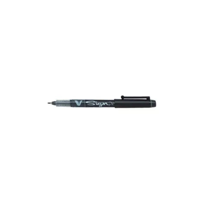 Pilot SW-VSP V Sign Pen Pennarello Punta in Fibra 2 mm Tratto 0,6 mm confezione 12 pezzi colore Nero