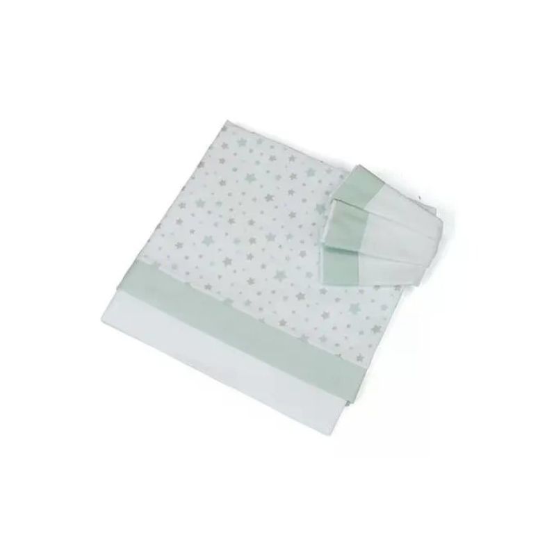 Baby Idea L2006VD Set Lenzuolino 3pz 100% Cotone Verde colore Verde