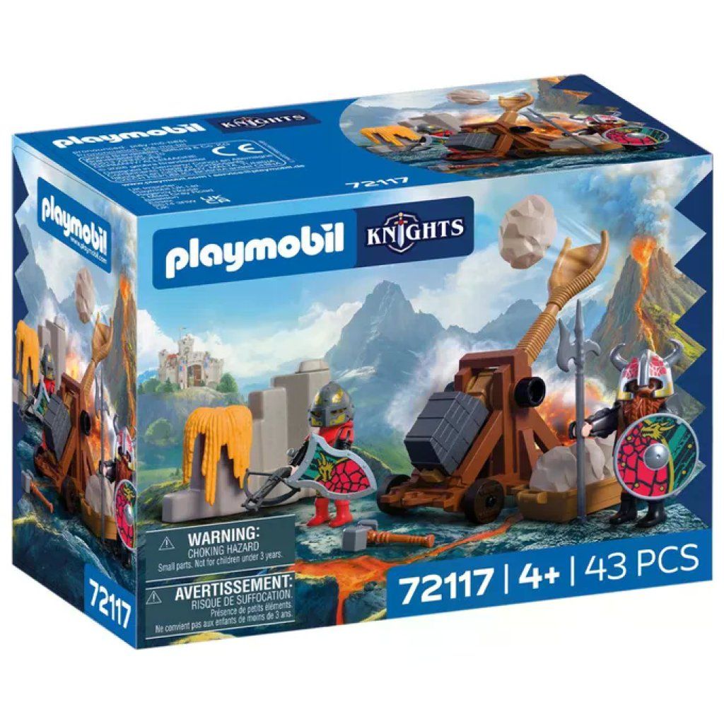 PLAYMOBIL Knights 72117 – Catapulta dei Cavalieri del Drago, 43 pezzi, 4+ anni