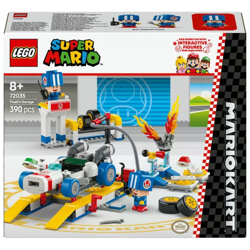 LEGO Super Mario Kart – Officina di Toad, set da 390 pezzi