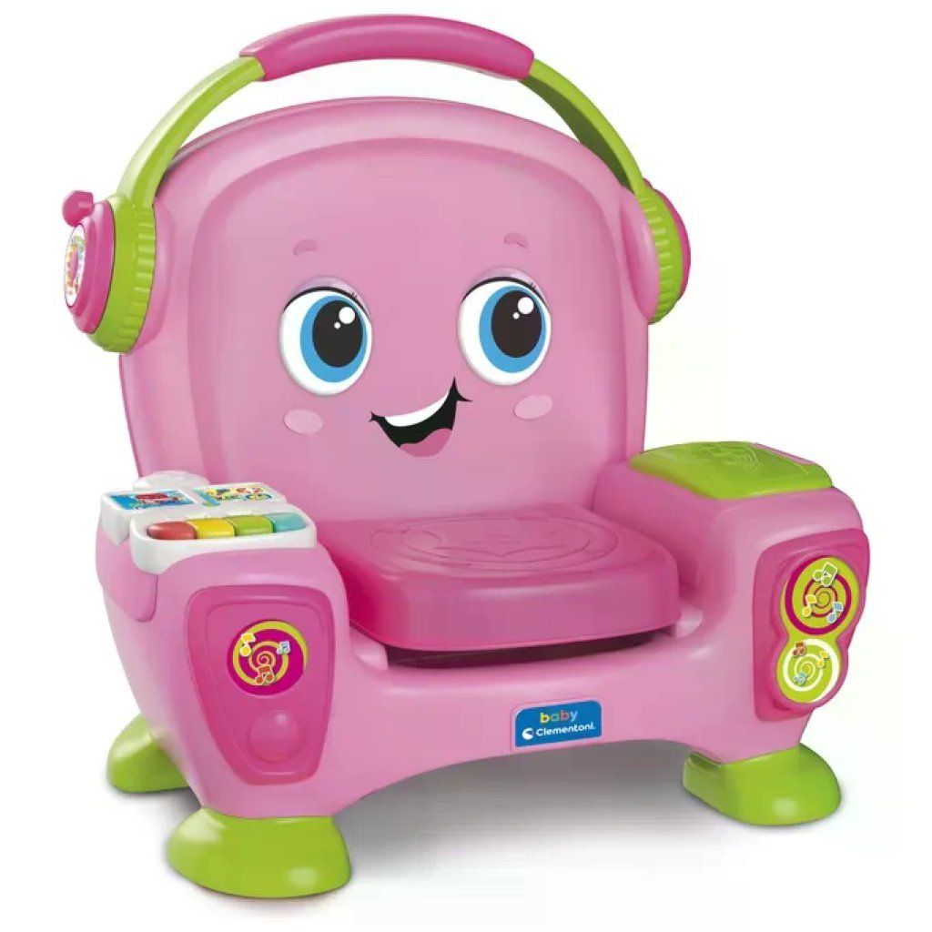 Clementoni Baby Poltroncina Interattiva Pink Canta, Suona e Balla