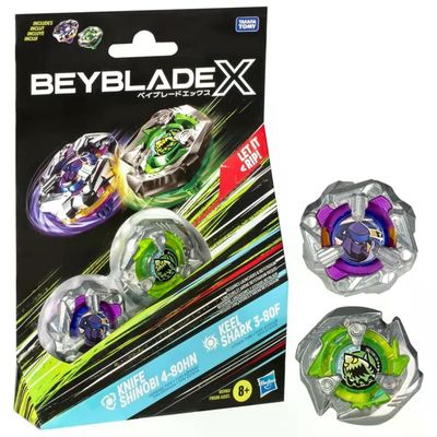 Hasbro F9586 Beyblade X Dual Pack 2 Trottole da Battaglia con Sistema X