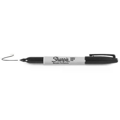Sharpie – Confezione da 12 pennarelli a punta fine neri
