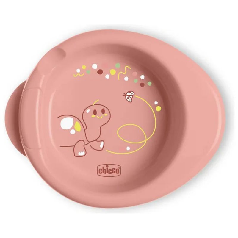 Chicco Warmy Piatto Termico Rosa con Base Antiscivolo, dai 6 Mesi