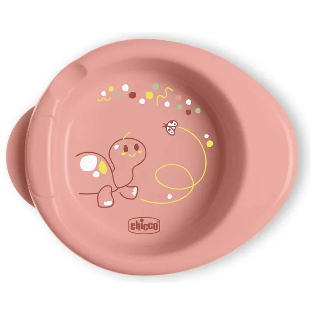 Chicco Warmy Piatto Termico Rosa con Base Antiscivolo