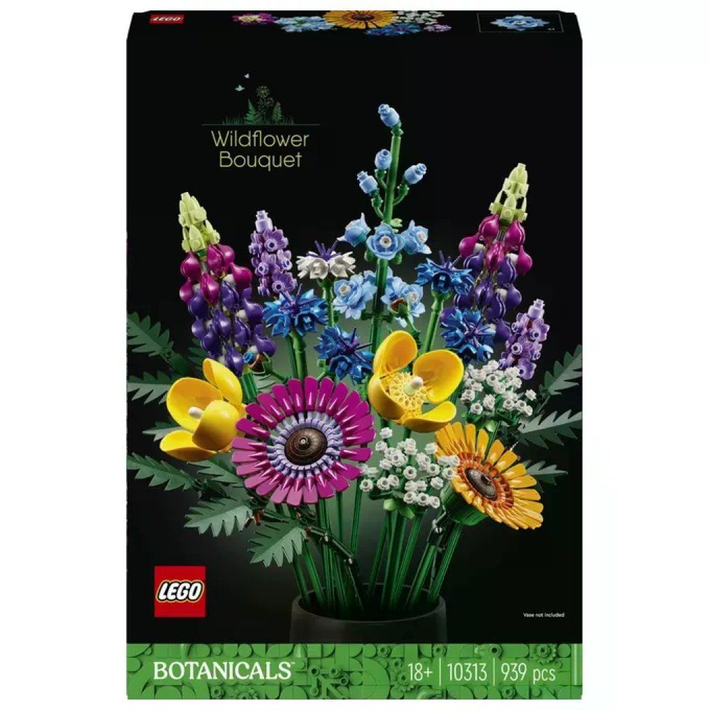 LEGO Botanicals 10313 Bouquet di Fiori Selvatici, Set da Costruzione per Adulti, 939 Pezzi