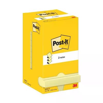 Post-it Z-Notes gialli 76 x 76 mm, confezione da 12 blocchi