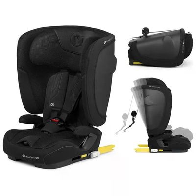 Kinderkraft FIX2GO Seggiolino Auto i-Size 76-150 cm, Isofix, Top Tether, Reclinabile, Grigio