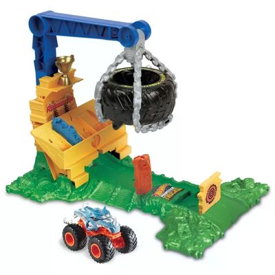 MATTEL Hot Wheels Monster Trucks HTP18 – Arena degli Scontri con Rhinomite