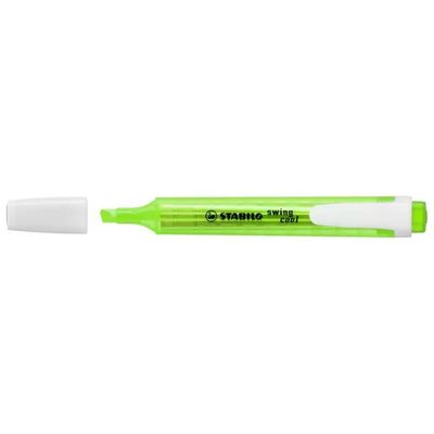 STABILO Swing Cool Evidenziatori Verdi, Punta a Scalpello 1–4 mm, Confezione da 10