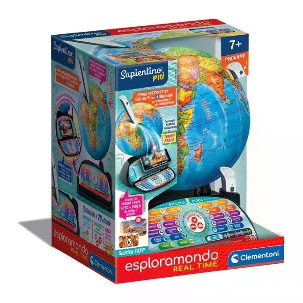 Clementoni Esploramondo Real Time – Globo interattivo educativo