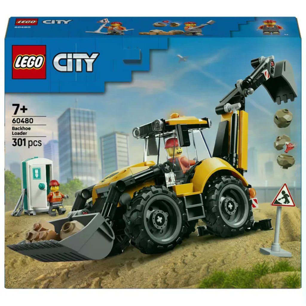 LEGO City 60480 – Scavatrice da Cantiere, 301 Pezzi