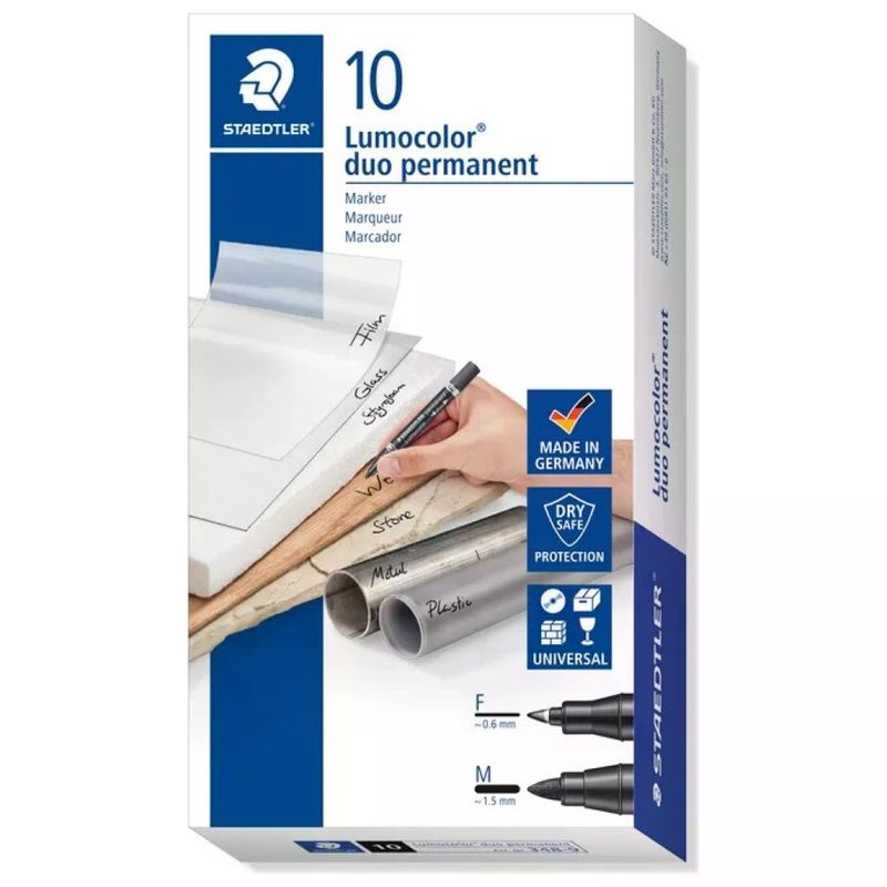 Staedtler Cf10 marcatori Lumocolor Duo Nero