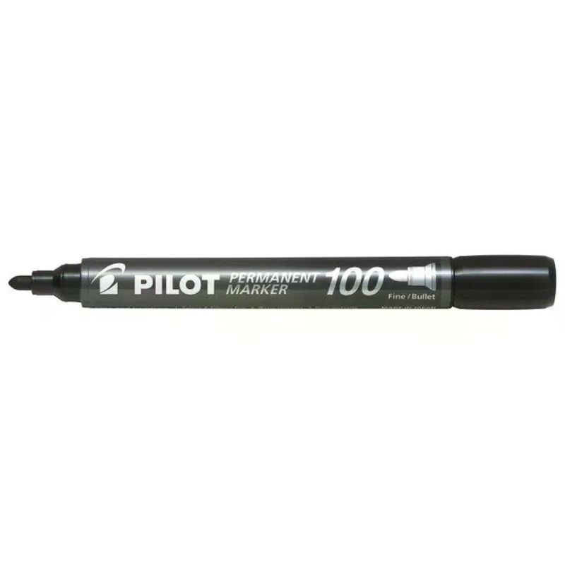Pilot SCA 100 Confezione 12 Marcatori Punta Tonda 1mm Nero