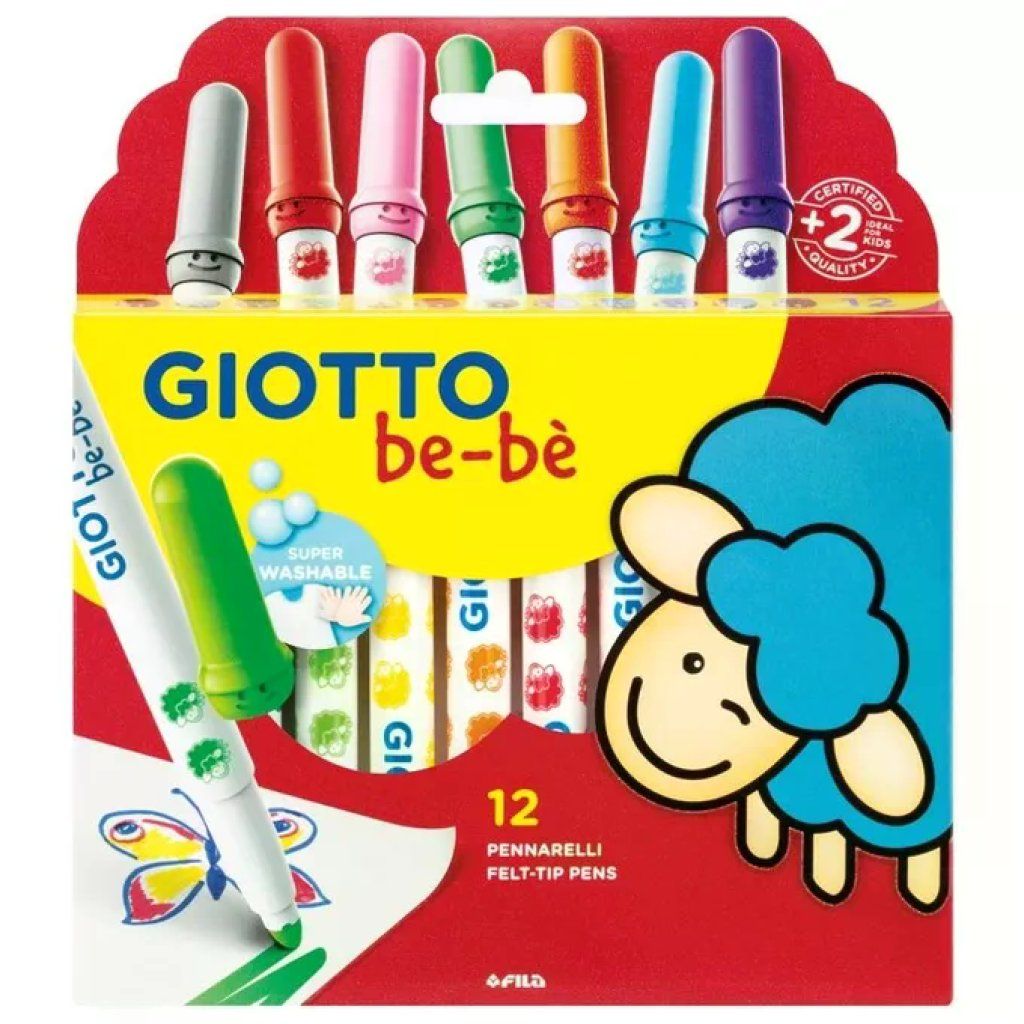 Giotto be-bè Super Pennarelli per Bambini, Confezione da 12