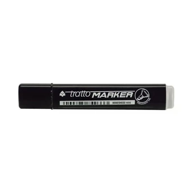 TRATTO Marker Permanenti Neri Scalp, Confezione da 12