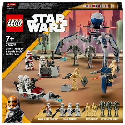 Lego 75372 Star Wars Battle Pack Clone Trooper e Battle Droid Set Costruzioni 215 Pezzi 7+ Anni colore Lego 75372 Star Wars Battle Pack Clone Trooper e Battle Droid Set Costruzioni 215 Pezzi 7+ Anni colore