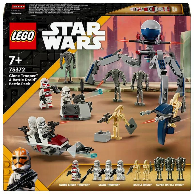 Lego 75372 Star Wars Battle Pack Clone Trooper e Battle Droid Set Costruzioni 215 Pezzi 7+ Anni colore