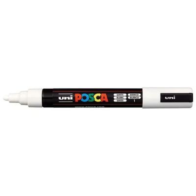 OSAMA Uni-Ball POSCA PC-5M – Confezione da 6 Pennarelli Bianchi