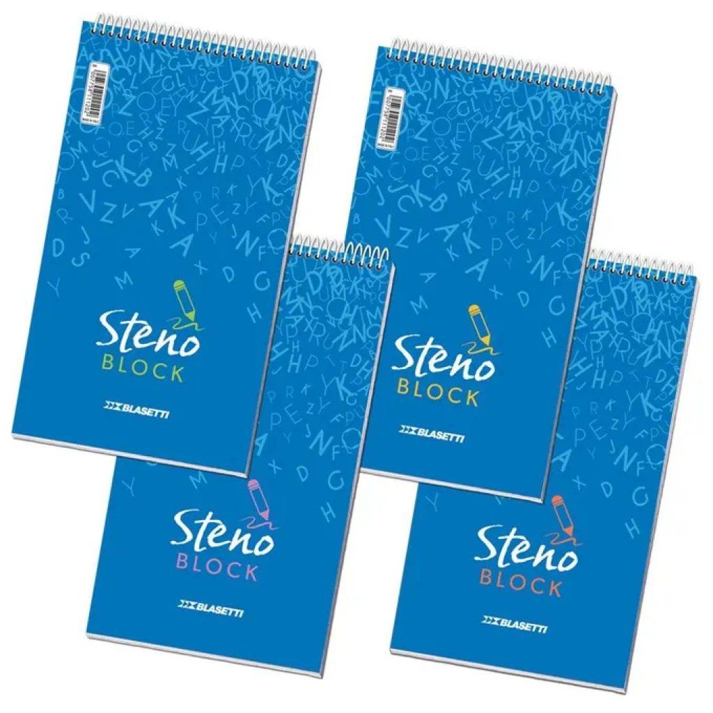 Blasetti Steno Block – 10 Blocchi per Stenografia, Colori Assortiti Blasetti Steno Block – 10 Blocchi per Stenografia, Colori Assortiti