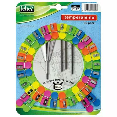 Lebez E112 Temperamatite Manuale a 1 Foro, 30 Pezzi