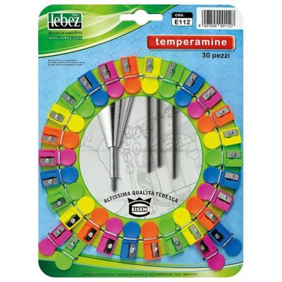 Lebez E112 – Temperamatite manuali a 1 foro, 30 pezzi