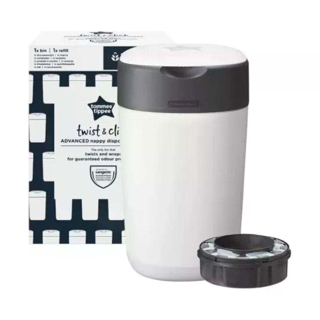 Tommee Tippee Sangenic Twist & Click – Contenitore per Pannolini Bianco Tommee Tippee Sangenic Twist & Click – Contenitore per Pannolini Bianco